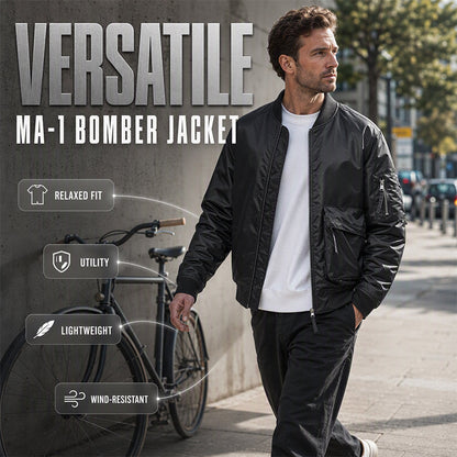 🧥 Klasszikus bomber, könnyű rétegzés | Férfi utility MA-1 dzseki ⚡ Ingyenes szállítás