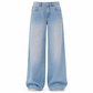 👖 Vintage mosás, laza egyenes szabás | Női magas derekú farmernadrág