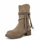 Női alkalmi slouchy mid-calf csizma