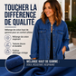 Veste en jean délavé à ourlet effiloché pour femme