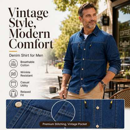 Férfi alkalmi farmering zsebes cipzárral