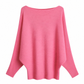 Női laza szabású off-shoulder bordázott kötött felső