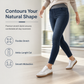 🤠👖 Női magas derekú, húzós, slim fit sötét mosott farmernadrág | Széles rugalmas derékpánt és kényelmes viselet ✨