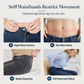 🤠👖 Női magas derekú, húzós, slim fit sötét mosott farmernadrág | Széles rugalmas derékpánt és kényelmes viselet ✨