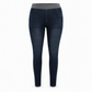 🤠👖 Női magas derekú, húzós, slim fit sötét mosott farmernadrág | Széles rugalmas derékpánt és kényelmes viselet ✨
