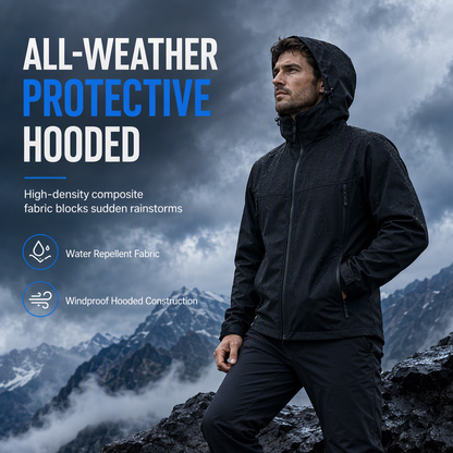 🌧️ Készen áll a változó időjárásra | Uniszex kapucnis kültéri softshell kabát