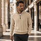 Férfi Casual Jacquard Félcipzáras Pulóver