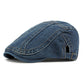 Uniszex Vintage Kopott Beret Lapos Sapka