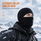 Férfi meleg kötött balaclava sapka szélálló téli beanie sapka és hideg időjárás elleni arcmaszk kapucni