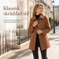 Női elegáns középhosszú kockás trenchcoat Sokoldalú őszi téli
