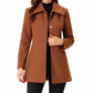 Női elegáns középhosszú kockás trenchcoat Sokoldalú őszi téli