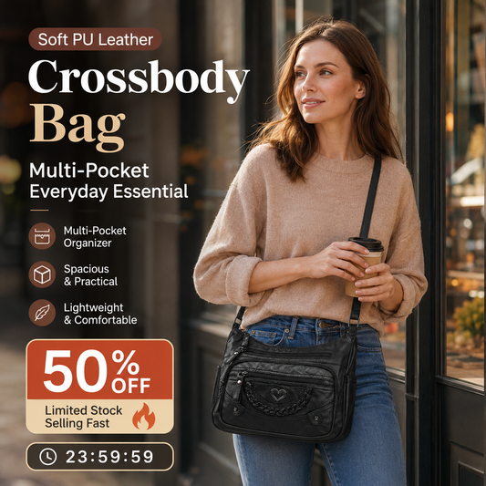 💐50% KEDVEZMÉNY! 🔥🎁Női puha PU válltáska – Több zseb a tökéletes rendszerezéshez 👜🔑【Limitált ajánlat】