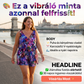 🌺Ujjatlan, V-kivágású, mintás fürdőruha | Gyorsan száradó, kényelmes, strapabíró